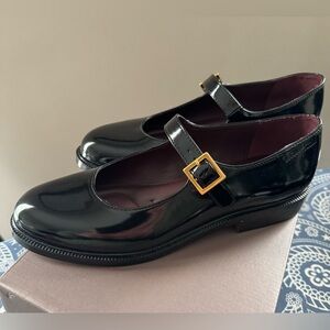 Franco Sarto Black Patent Leather Mary Jane Shoes